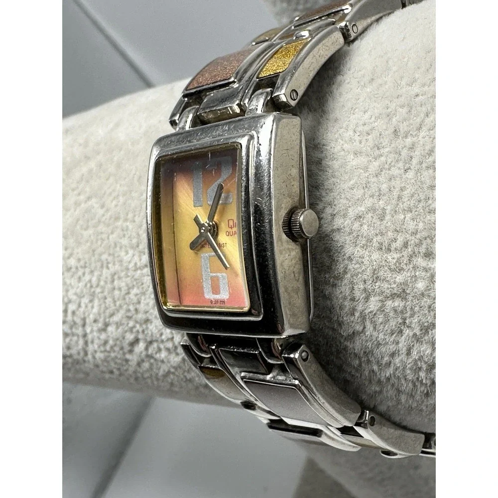 Q&Q GC27-225‎ Ladies Tank Enamel Watch New Battery 19MM 6.75